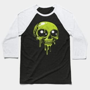 Slimy Slime Skull in Distress Baseball T-Shirt